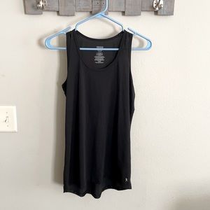 Semi fitted athletic top with breathable back!